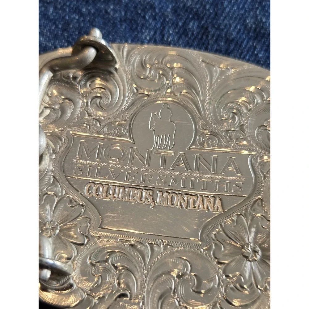 Montana Silversmiths Two-Tone Eagle Oval Belt Buckle - Silver & Antique Gold